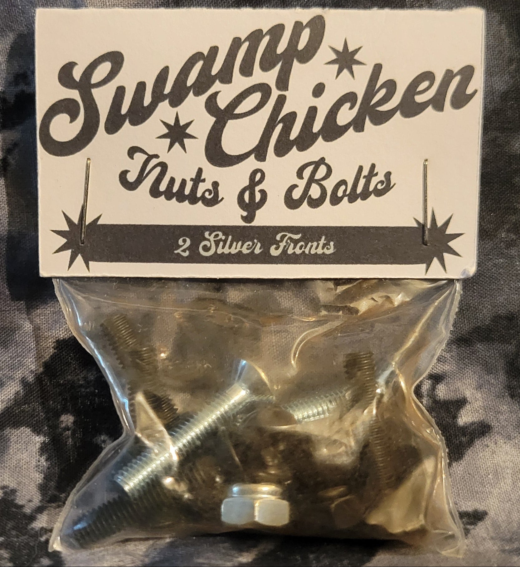 Swamp Chicken Nuts and Bolts SILVER FRONTS 1"